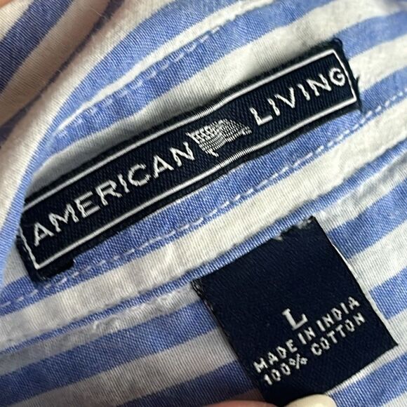 American Living Striped Button Down Top - Picture 5 of 5